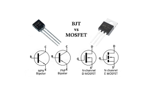 BJT बनाम MOSFET: प्रमुख अंतर, कार्य सिद्धांत, प्रकार और अनुप्रयोग