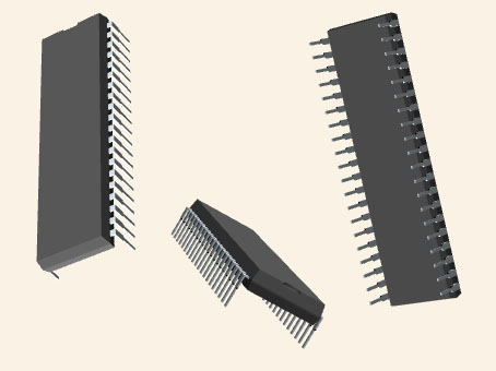 AT89S52-24PU CAD Model