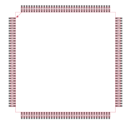 XC3S200-4TQG144I Footprint