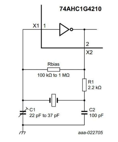 Pierce Oscillator Schematic